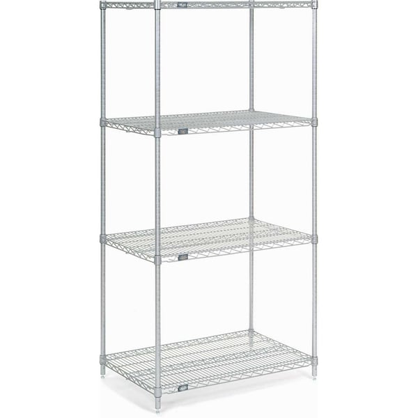 Nexel Wire Shelving, Poly-Z-Brite, 24W X 24D X 86H 24248Z - main